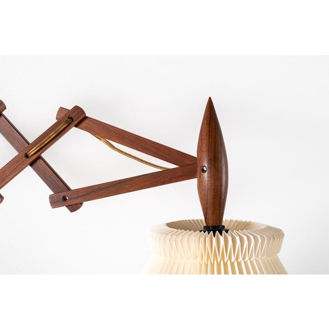 Wood Vintage Scissor Wall Lamp with Adjustable Wooden Arm, 1970s For Sale - Image 7 of 11