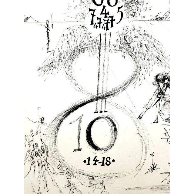 Wood Salvador Dali - The War - Original Etching 1967 For Sale - Image 7 of 9