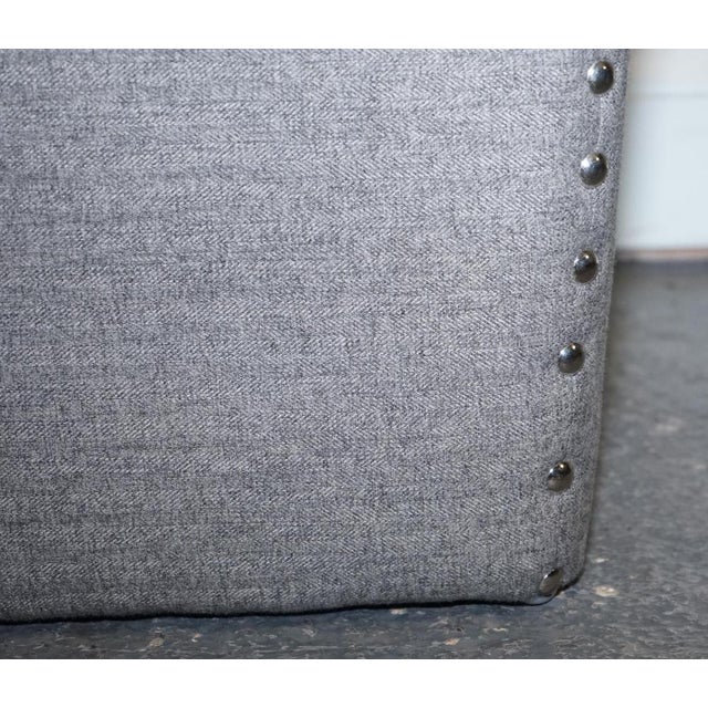 Lovely Pair of Grey Fabric Studded Stools. Measurements Height - 42cm Width - 42cm Depth - 42cm Please note all...