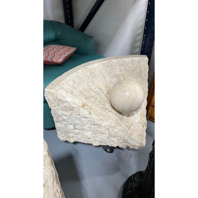 1980s Postmodern Coffee Table Tessellated Mactan Stone For Sale - Image 10 of 11