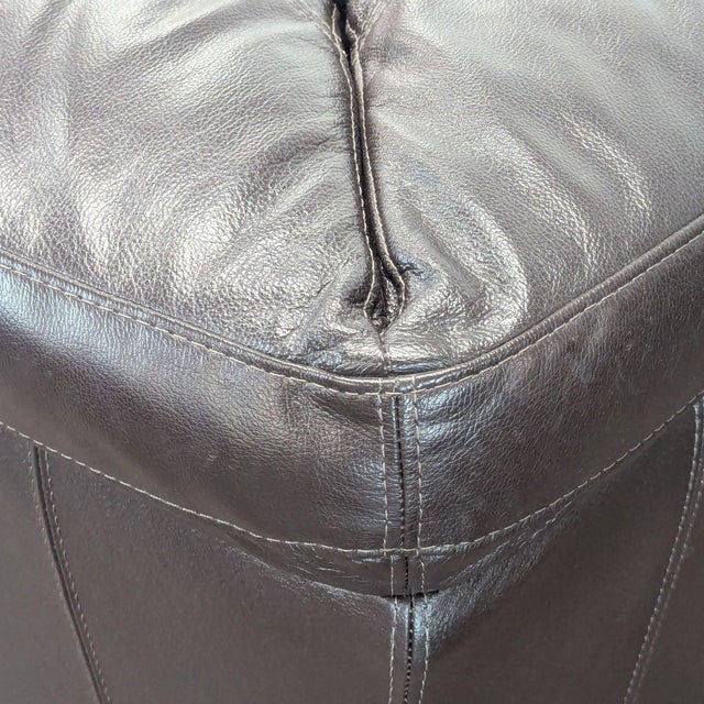 Animal Skin Chateau D’Ax Brown Leather Sectional Sofa - Modern L-Shaped Couch For Sale - Image 7 of 8