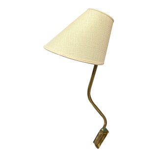 Lisa Johansson-Pape Sconce in Fabric and Brass, Ornö, Finland, 1950s For Sale