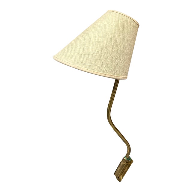 Lisa Johansson-Pape Sconce in Fabric and Brass, Ornö, Finland, 1950s For Sale