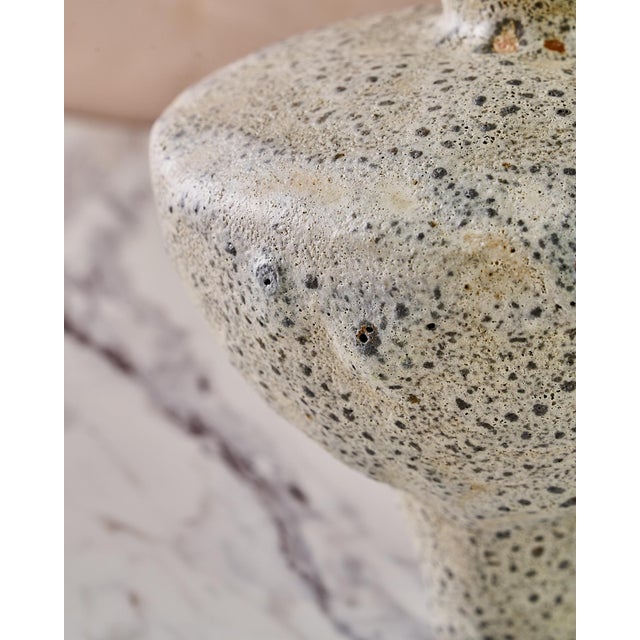 Sculptural "Lydion Granito" Stoneware Vase by Canoa Lab for TRNK in Speckled Gray For Sale - Image 9 of 10