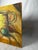 1960s Vintage Mid Century Traditional Expressionist Still Life Original Oil Painting on Board, Yellow, Green & Goldenrod For Sale - Image 5 of 12