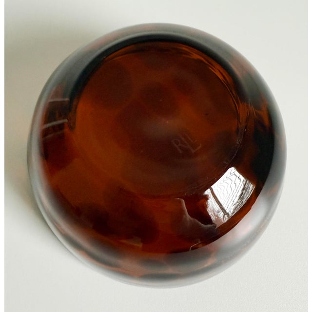 Brown Ralph Lauren Nut Bowl, Tortoise Glass For Sale - Image 8 of 8