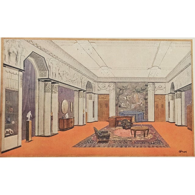 This is a RARE, hard to find lithograph by the French architect Henri Rapin. Rapin was a major architect of the time who...