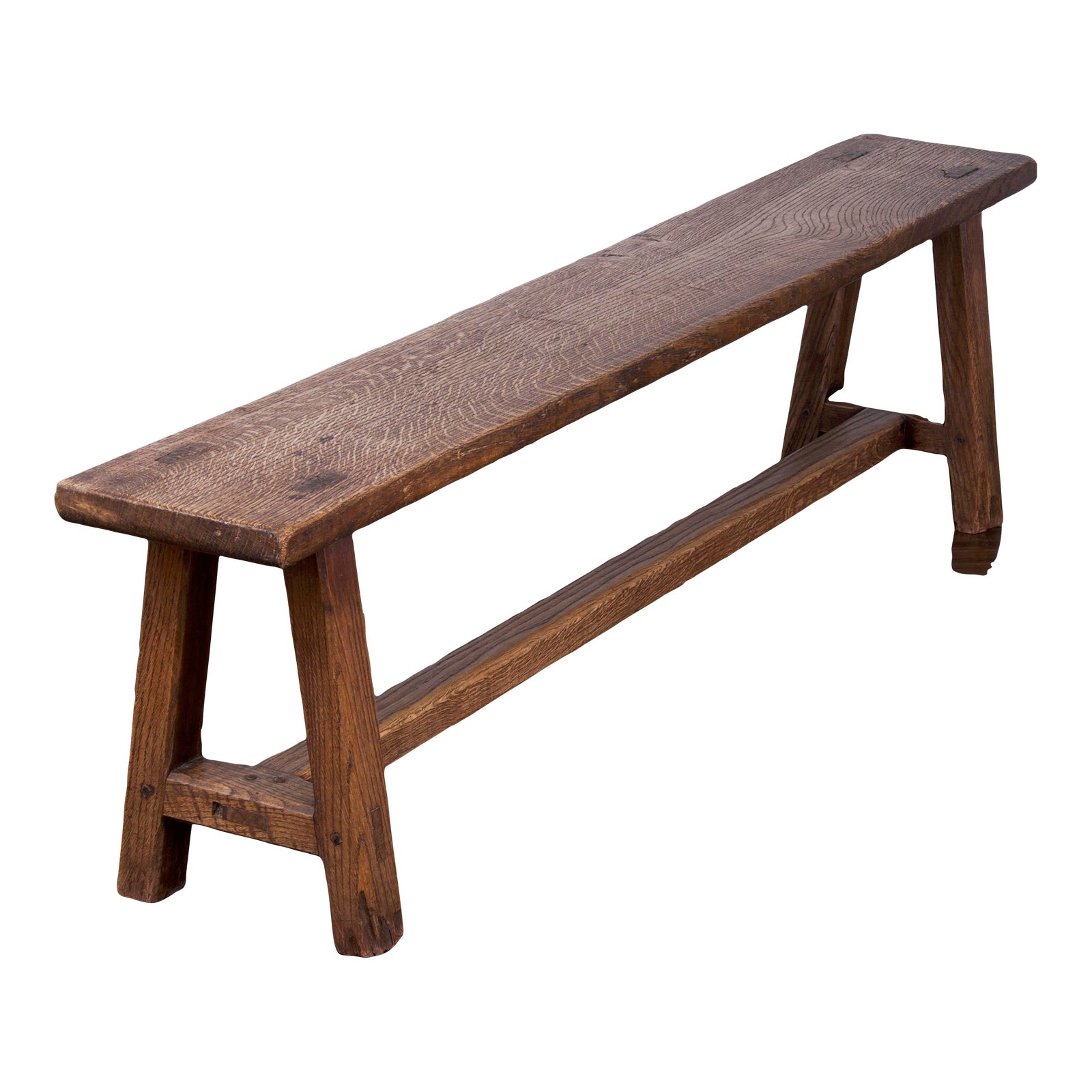 Antique Rustic Country French Farmhouse Oak Bench Chairish