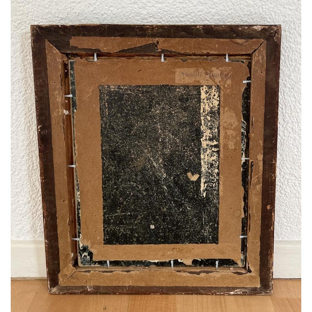 Francisque Noailly, Lady, Oil on Canvas & Cardboard, Framed For Sale - Image 10 of 13