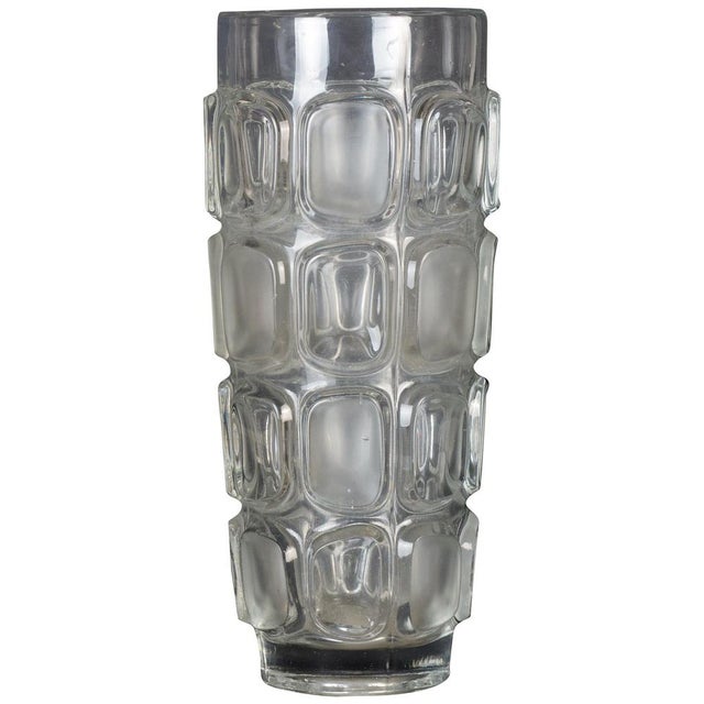 1970s Cylindrical Murano Glass Vase with Relief Design, Italy, 1970s, For Sale - Image 5 of 5