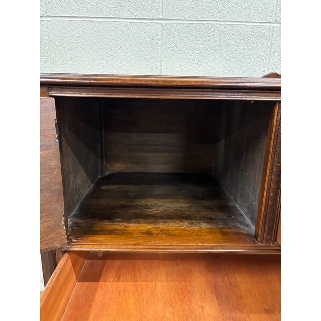 Vintage Jacobean or Tudor Revival Style Carved Sideboard Server Console Buffet For Sale - Image 9 of 15