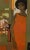 Minaux Original Lithograph La Robe Orange 1967 Signed & Numbered For Sale