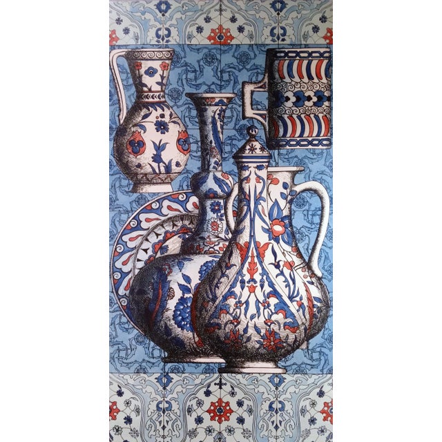 Vintage Piero Fornasetti Special Commission Large Iznik Plaque, 1950's. For Sale In Philadelphia - Image 6 of 9