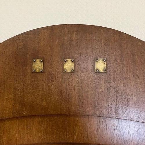 Metal Antique Art Deco Standing Mirror in Walnut, 1930s For Sale - Image 7 of 11