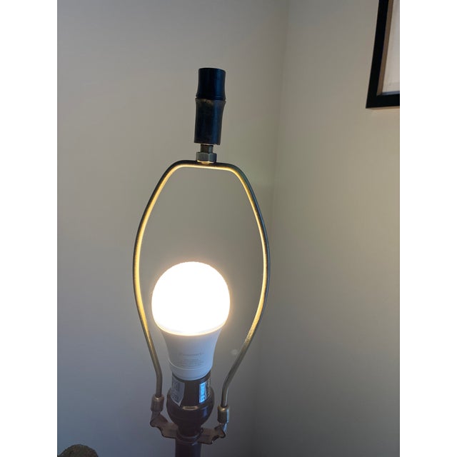 Mid 20th Century Maitland Smith Style Monkey Bamboo Table Lamp For Sale - Image 4 of 14