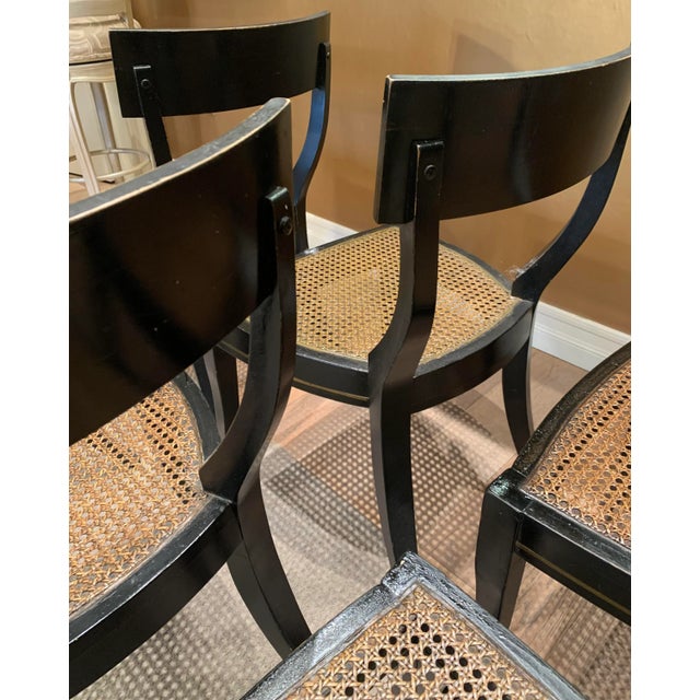 Vintage Cane Seat Side Chairs- Set of 6 For Sale - Image 10 of 13