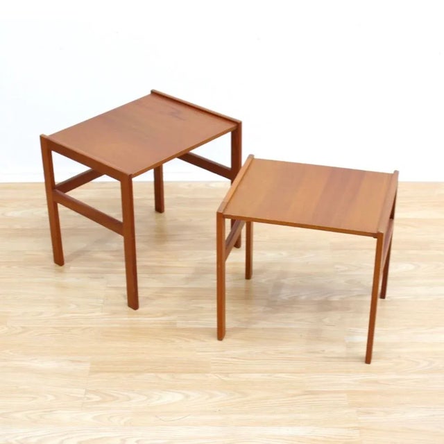 1960s Mid Century Set of Nesting Side Tables For Sale In Los Angeles - Image 6 of 7