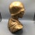 Sculpture Materials Vintage Hand Molded Gold Military Male Bust For Sale - Image 7 of 12