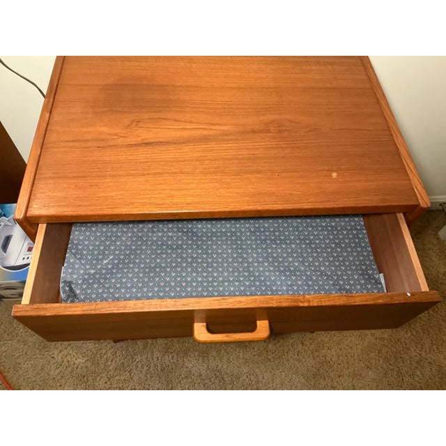 Mid 20th Century Danish Modern Teak Chest of Drawers - "Made in Denmark" For Sale - Image 5 of 9