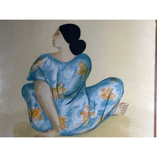 Gorman 1980s R.C. Gorman "Woman From Maui (State Ii)" Signed Original Serigraph 50/150 CoA Framed For Sale - Image 4 of 8