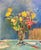 Fernand Blondin, Flowers in a Vase, Oil on Canvas For Sale - Image 11 of 11