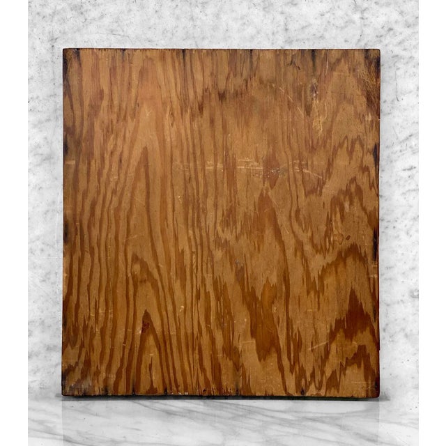 Wood Antique Arts & Crafts Copper Metal Art Sleeping Child Sculpture Plaque For Sale - Image 7 of 7