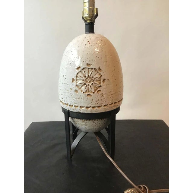 Ceramic Bitossi Ceramic Lamp on Iron Base For Sale - Image 7 of 12