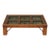 19th-Century Indian Haveli Door Coffee Table With Floating Glass Inlay For Sale