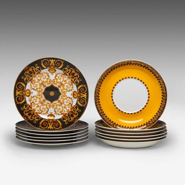 1990s Barocco Ikarus Dinnerware Set by Gianni Versace for Rosenthal, 1990s, Set of 70 For Sale - Image 5 of 18