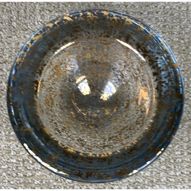 Gold Vintage Thick Glass Candy Dish For Sale - Image 8 of 8