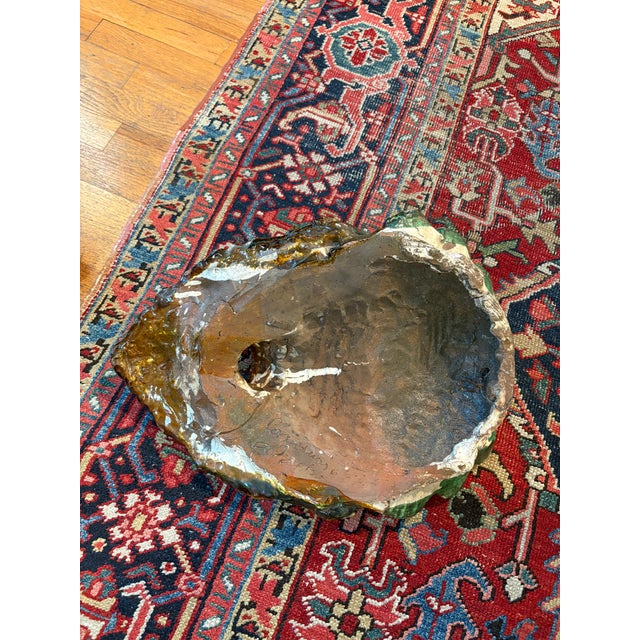1950s Italian Glazed Terracotta Head Sculpture For Sale - Image 10 of 12