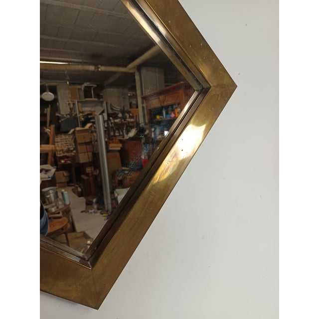 Vintage Brass Mirror, 1970s For Sale - Image 12 of 15