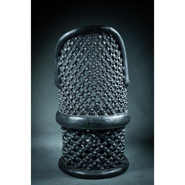 Royal Bamileke Throne in Hand-Carved Wood For Sale - Image 3 of 6