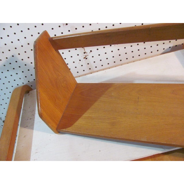 Hans J. Wegner Oak Hanging Bookshelf for Ry Mobler Attributed 1950s For Sale - Image 10 of 10
