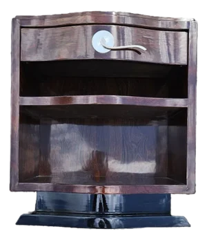 Art Deco Bedside Table in Varnished Rosewood, 1930s