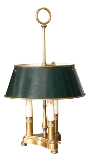 Vintage Brass and Metal Blind Lamp, 1930s