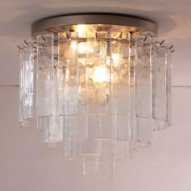 1980s Vintage Handmade Ceiling Light in Murano Glass, Italy, 1980s For Sale - Image 5 of 12