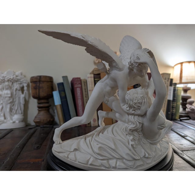 Neoclassical "Cupid and Psyche" Cast Composite Sculpture After Canova For Sale - Image 4 of 10