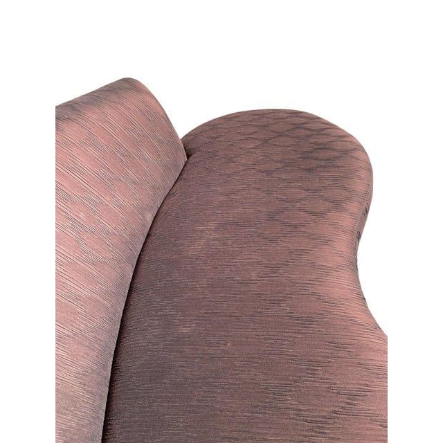 1990s 1990 Postmodern Kagan Style Biomorphic Kidney Bean Shaped Curved Platform Sofa For Sale - Image 5 of 10