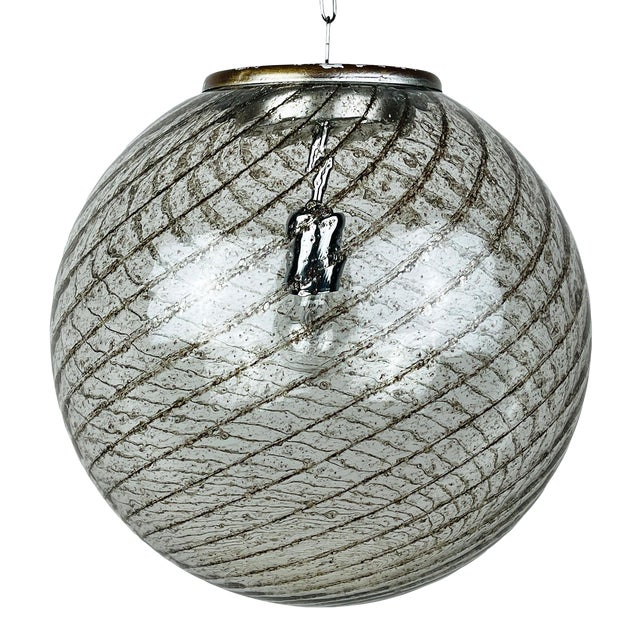Lustre Vintage En Verre Soufflé Murano – La Murrina Italie – Années 80 – Diamètre 50 Cm – Occasion