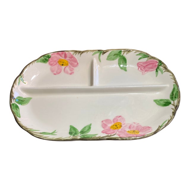 1980s Franciscan Desert Rose 3 Part Relish Platter For Sale