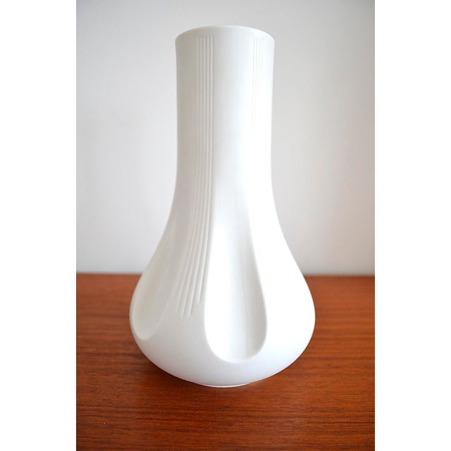 Bisque porcelain vase by Heinrich Fuchs for the Hutschenreuther manufactory. The design dates from the 1970s. The vase is...