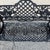 Metal Mid 20th Century Contemporary Art Nouveau Style Cast Aluminum Garden Patio Garden Bench Loveseat For Sale - Image 7 of 15