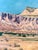 Incredible original impressionist desert landscape painting, featuring the beautiful warm pink tones of a sandy red clay...