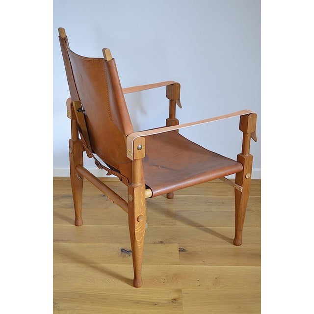 Brown Safari Armchair by Wilhelm Kienzle for Wohnbedarf, 1950s For Sale - Image 8 of 18