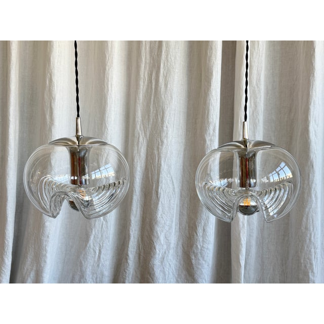 Space Age Glass Futura Biomorphic Pendant by Koch & Lowy for Peill & Putzler, Germany, 1970s For Sale - Image 6 of 15