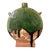 Modern Japanese Studio Pottery Oribe Moon Flask Vase by Ken Matsuzaki For Sale
