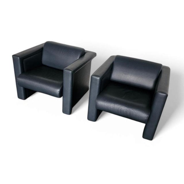 Leather Chairs by Trix and Robert Haussmann for Knoll, Set of 2 For Sale - Image 5 of 18