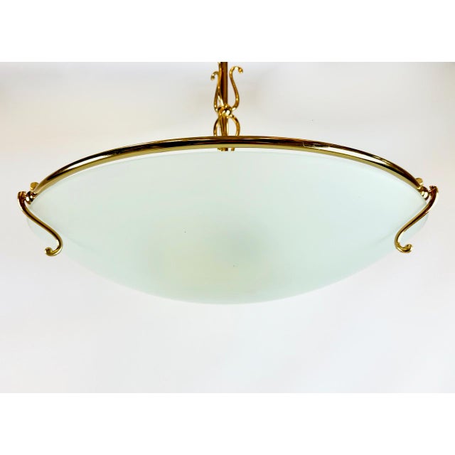 Vintage Bowl Ceiling Lamp in Brass from Bankamp Leuchten, 1970s, in Flawless conditions. Designed 1970 to 1979 This piece...
