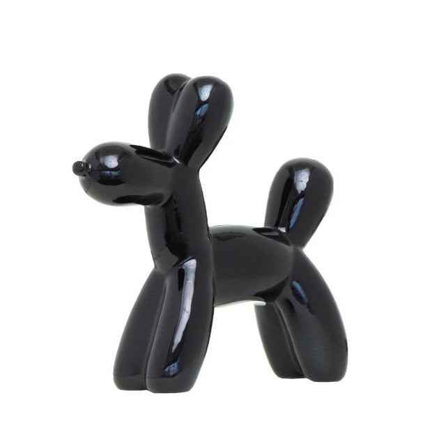 2020s Interior Illusions Plus Black Mini Ceramic Dog Piggy Bank - 7.5" tall For Sale - Image 5 of 5